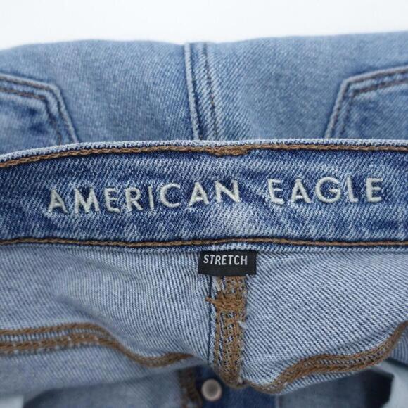 American Eagle Outfitters Jeans Women's 4 Blue Denim Stretch Button Fly Straight - Picture 4 of 9